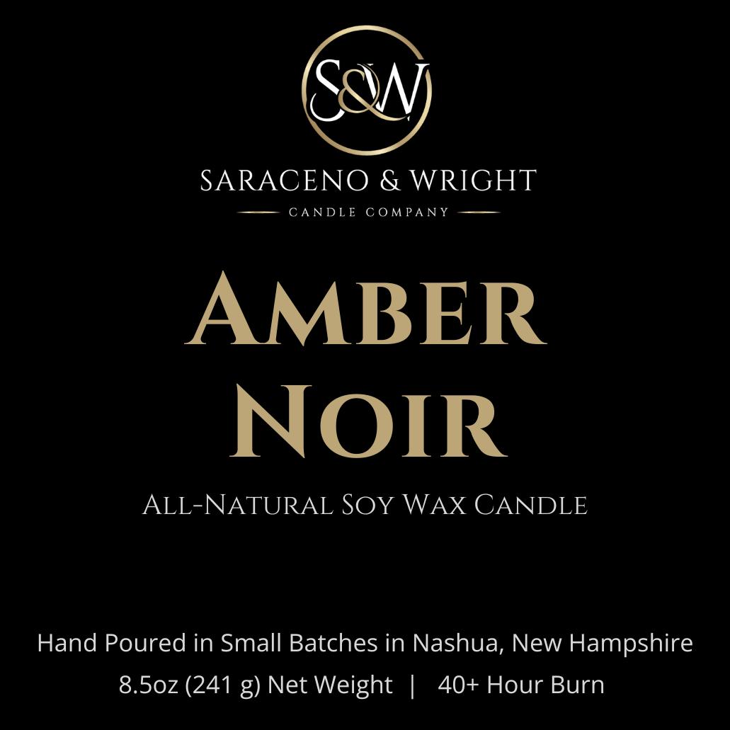 Amber Noir - 8.5oz All-Natural Soy Wax Candle