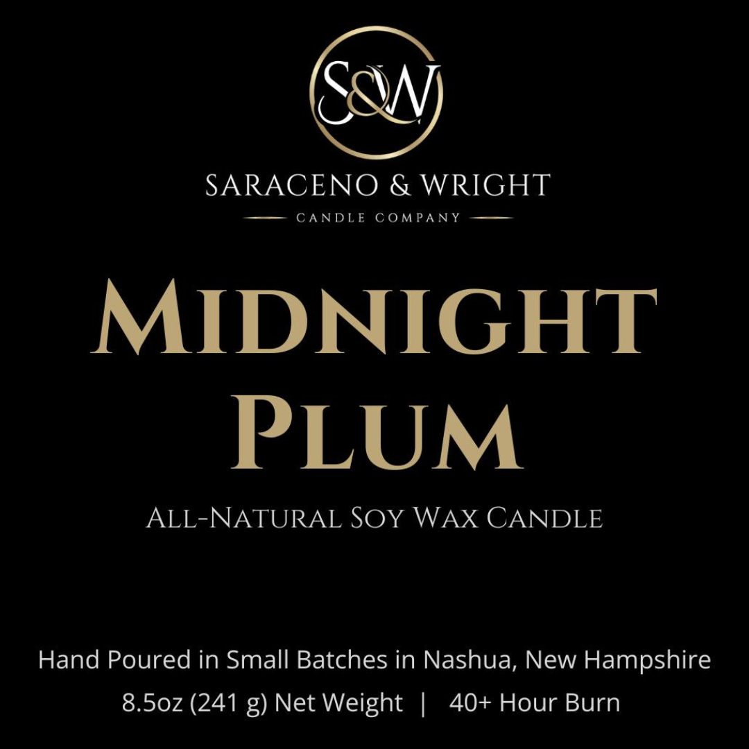 Midnight Plum - 8.5oz All-Natural Soy Wax Candle