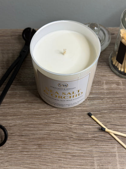 Sea Salt & Orchid - 8.5oz All-Natural Soy Wax Candle