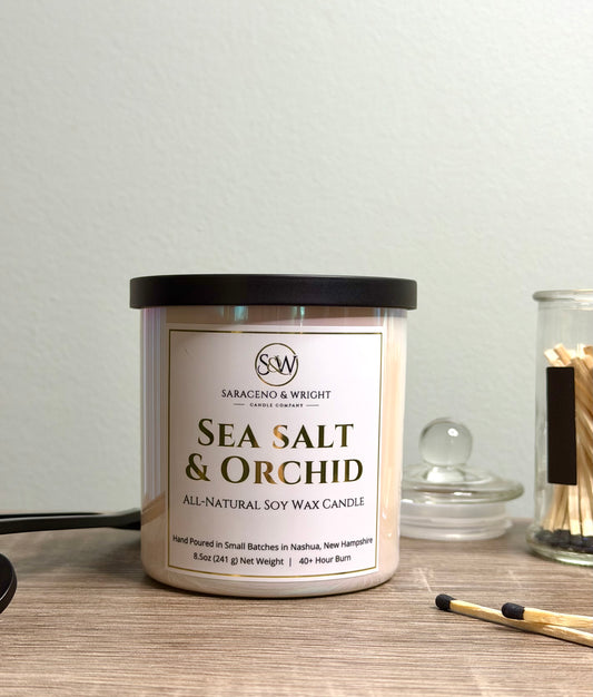 Sea Salt & Orchid - 8.5oz All-Natural Soy Wax Candle