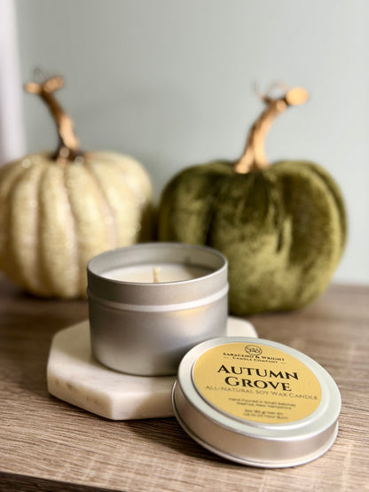3.5 oz Candle Tin -  All- Natural Soy wax candles