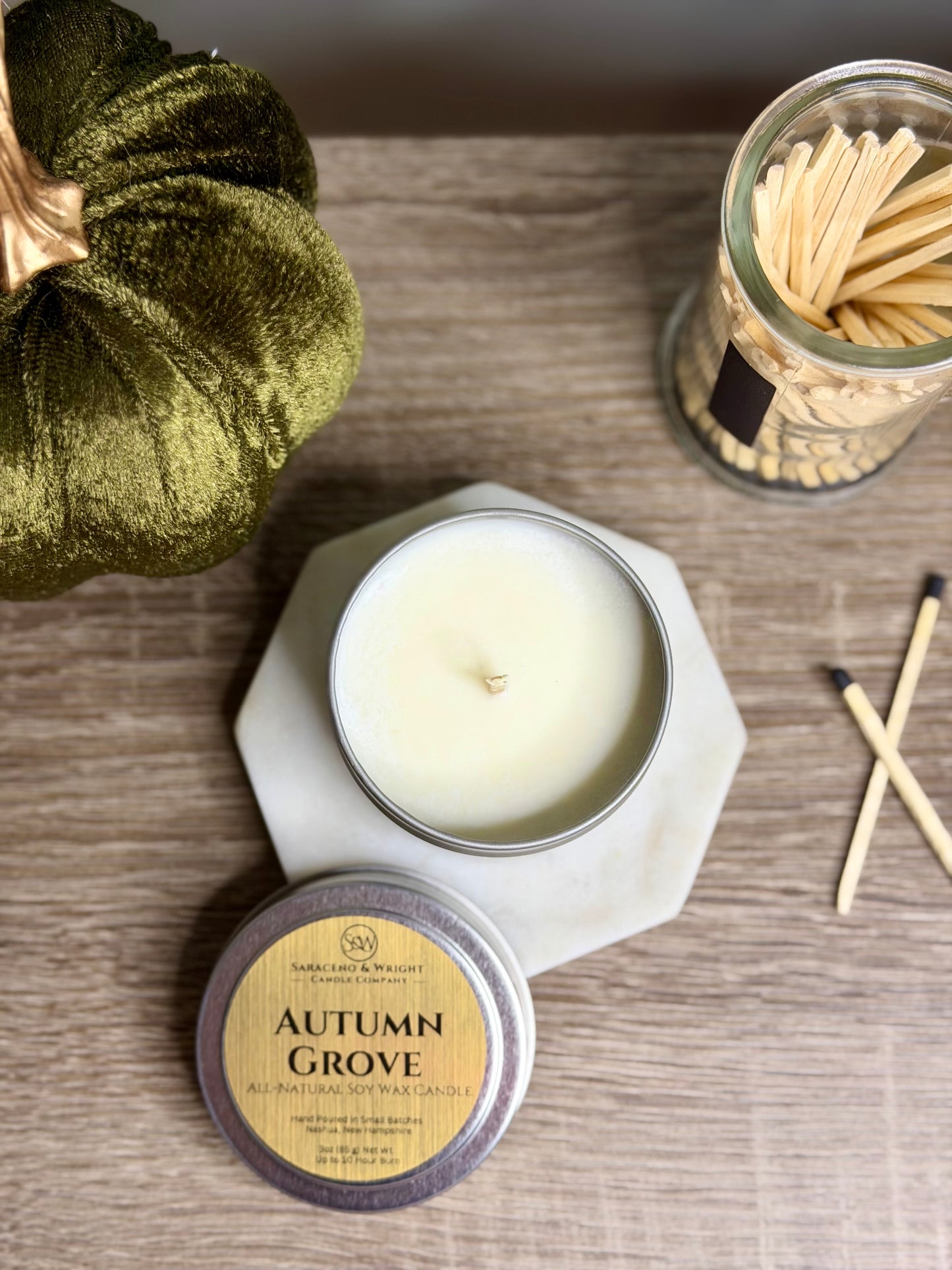 3.5 oz Candle Tin -  All- Natural Soy wax candles