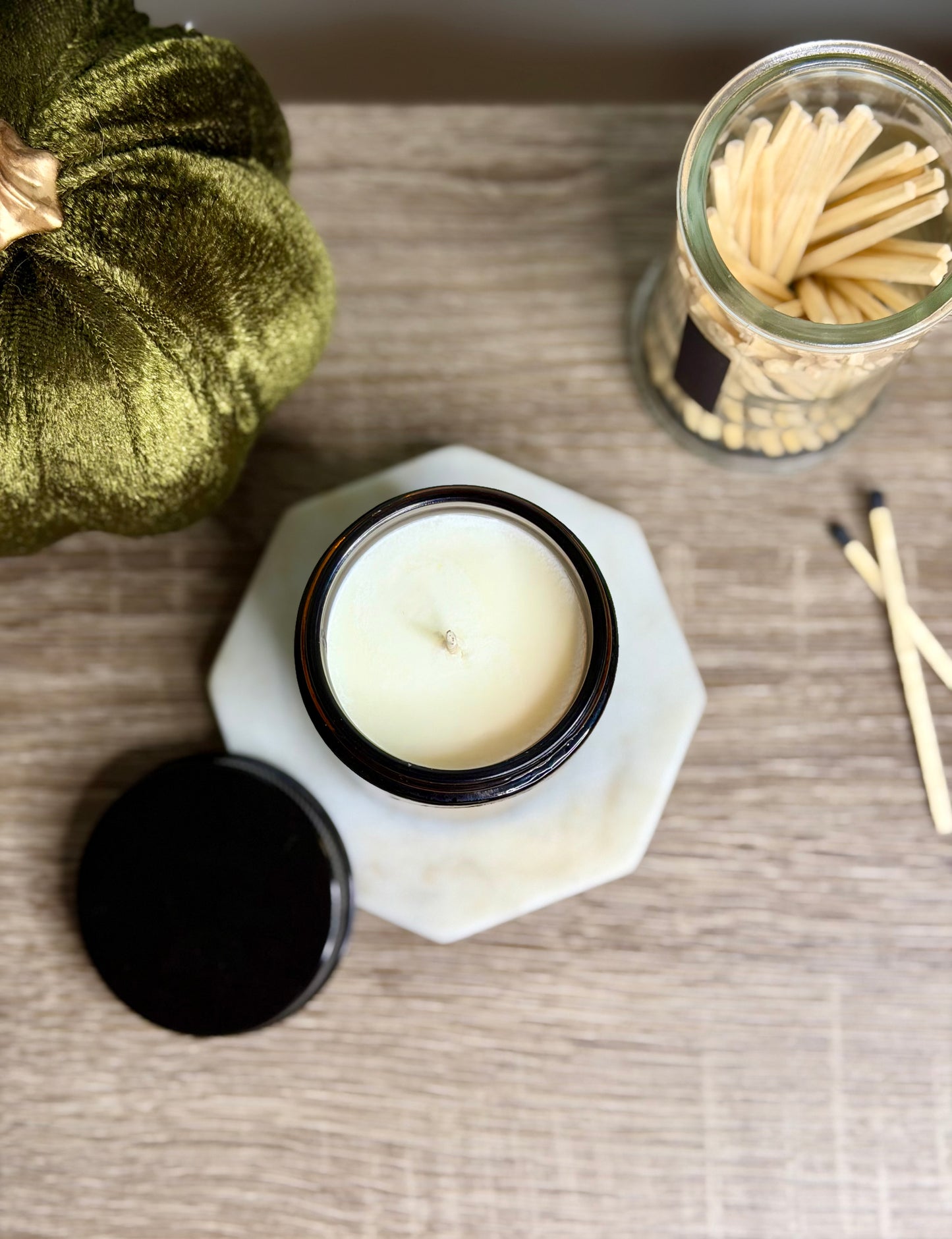 Autumn Grove 3.5 oz Amber Jar - All Natural Soy wax candle