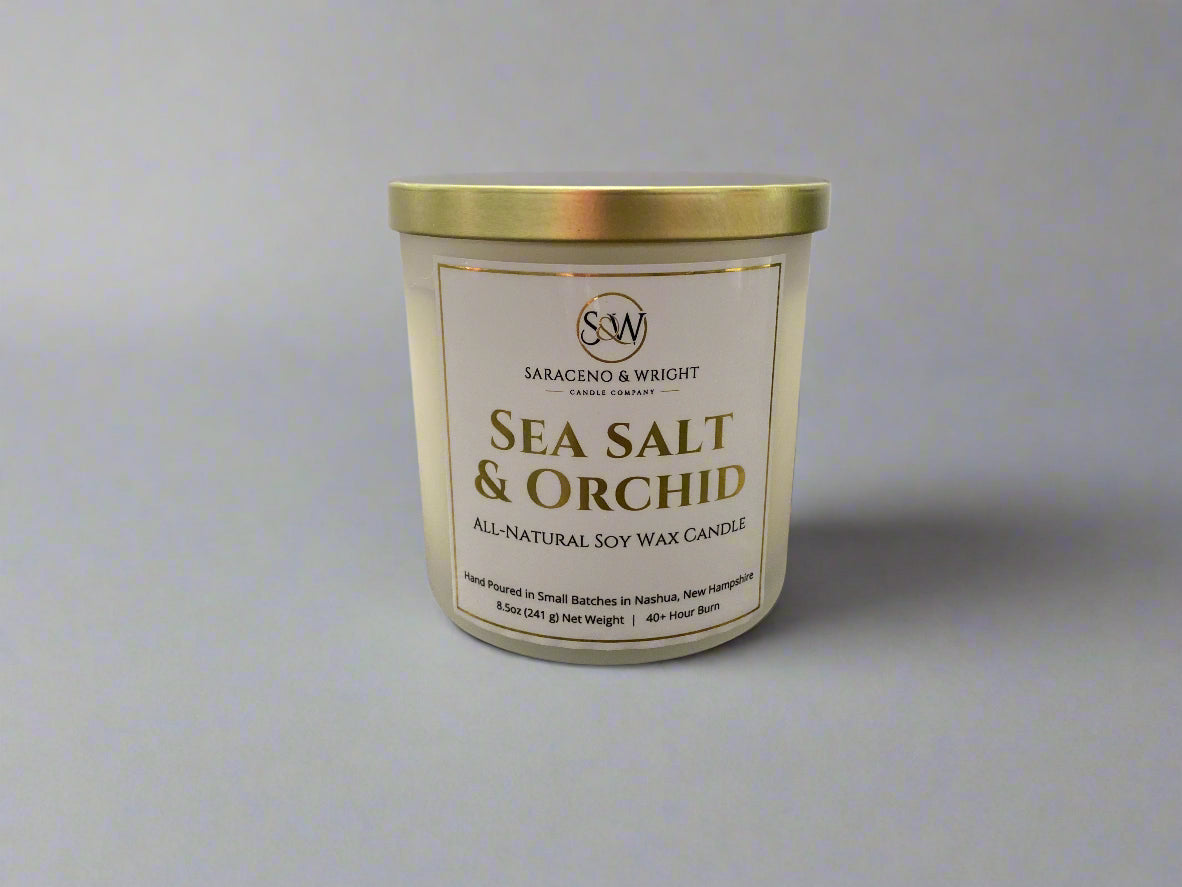 Sea Salt & Orchid - 8.5oz All-Natural Soy Wax Candle